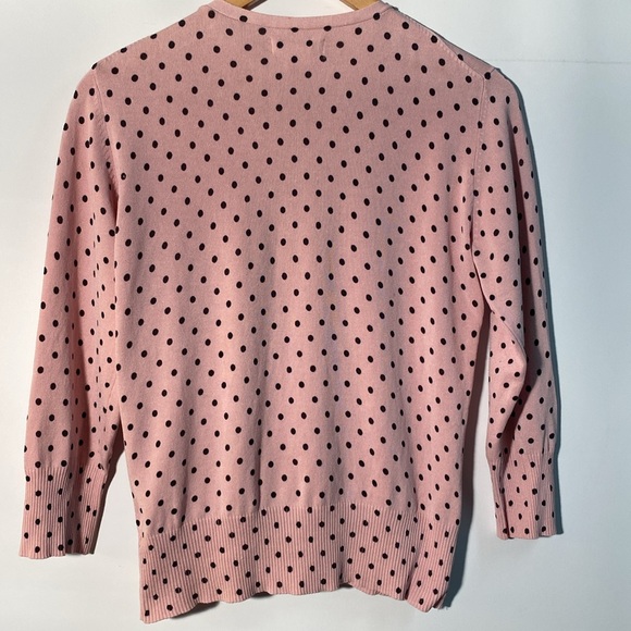 Worthington - silk blend polka dot cardigan. Size S - Picture 2 of 10